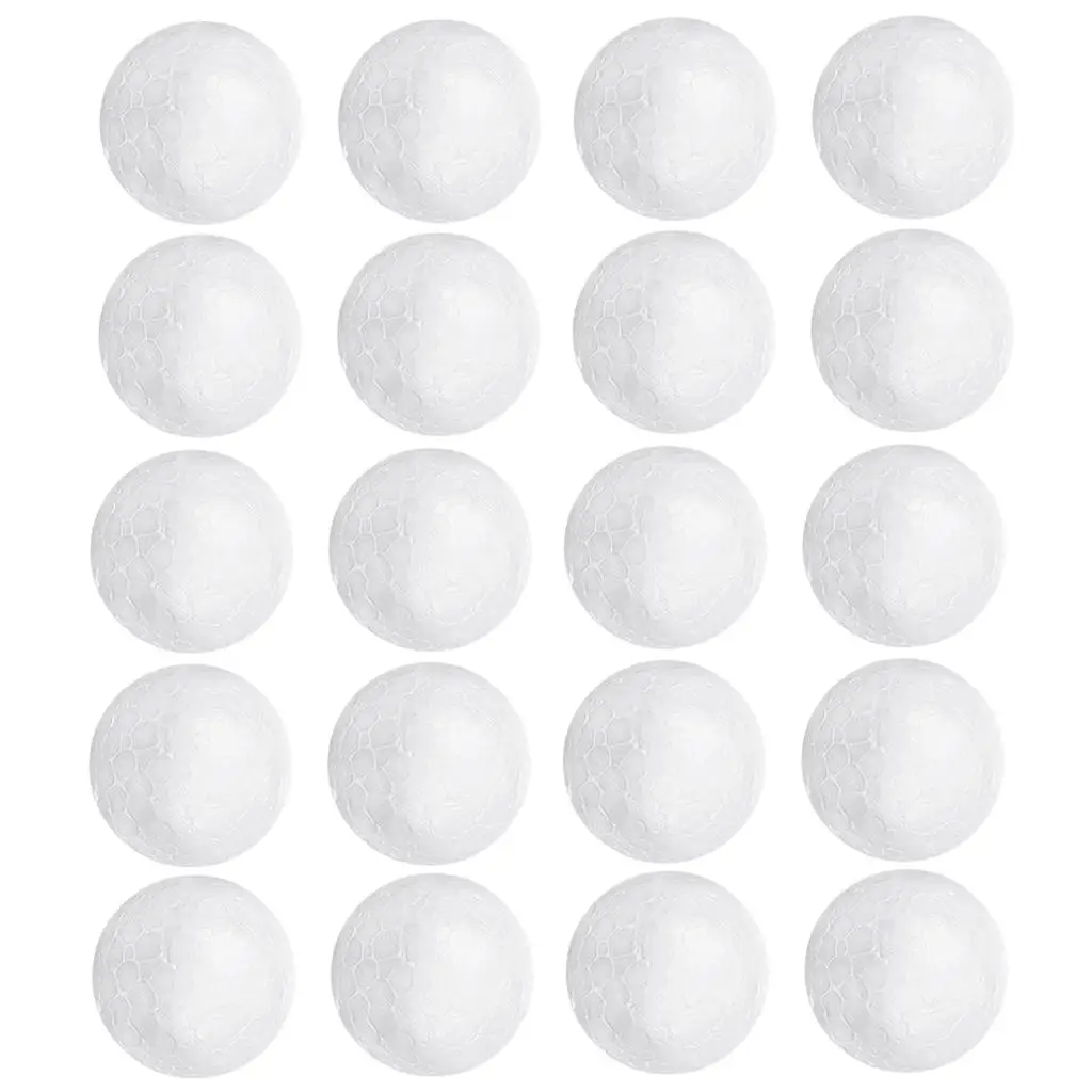 2x 10-Piece Foam Balls White Polystyrene Styrofoam Ball DIY Craft Ball Wedding