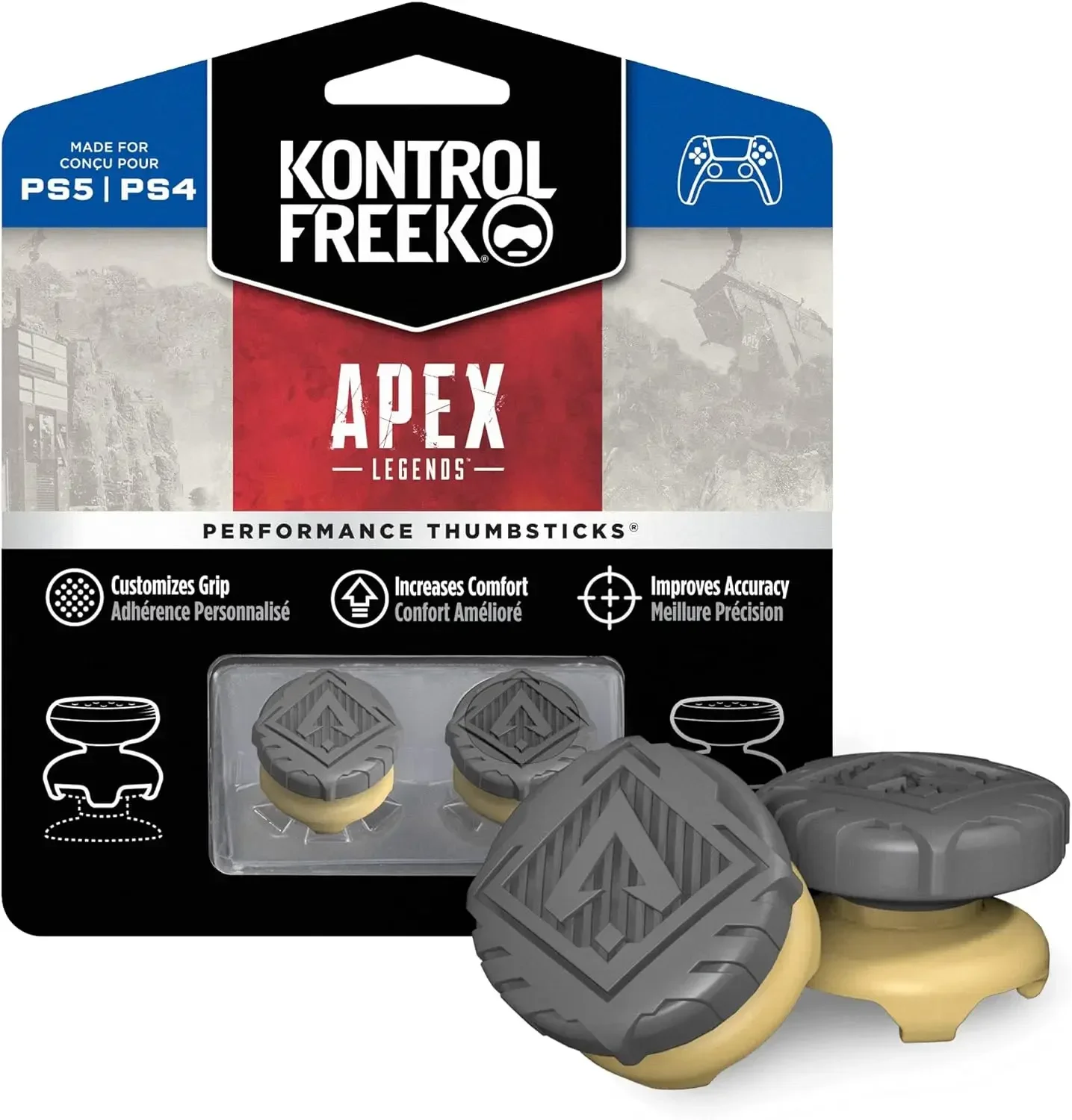 KontrolFreek Apex Legends Performance Drumsticks for Playstation 5 (PS5) and Playstation 4 (PS4) | 2 High Rise Hybrid