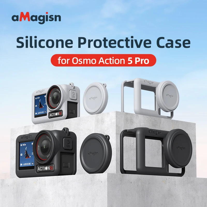 For DJI Osmo Action 5Pro Sport Camera Silicone Case Anti-scratch All-round Protective Soft Shell Dust Shockproof Cover Accessory