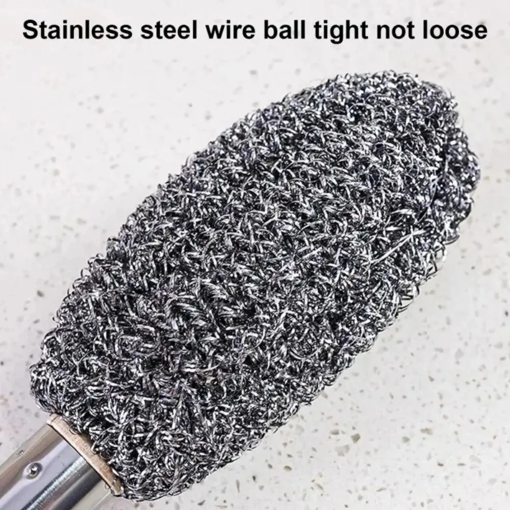 Gifts Portable Steel Wool Cleaning Brush No Shedding Durable Steel Wool Brush Multi-functional Toilet Brushss