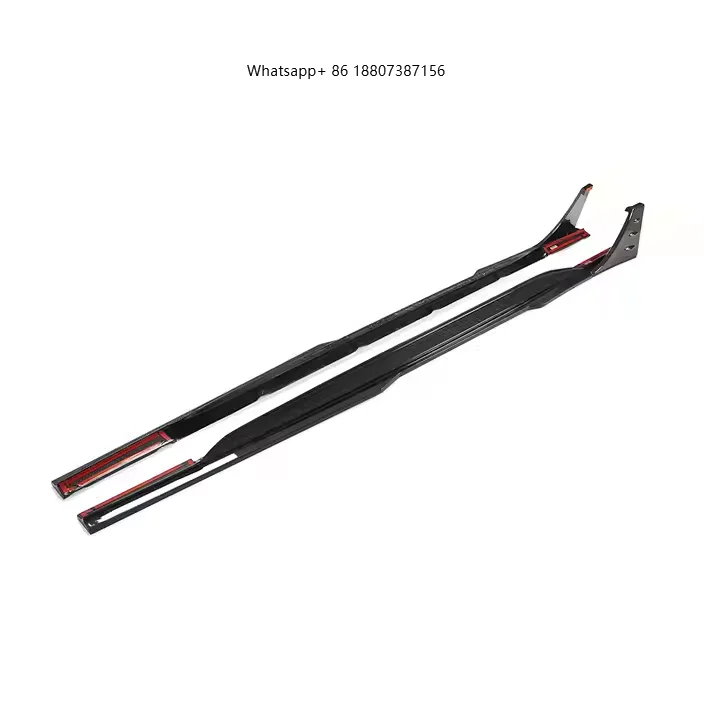 

High Quality Dry Carbon Fiber Side Skirts Extension Spilitter forAudi RS6 RS7 C8 Avant Wagon 2019 - 2021