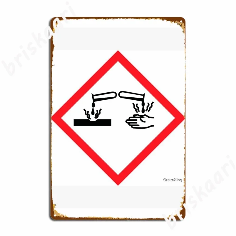 Dangerous Or Warning Corrosive Metal Signs Cinema Garage Garage Club Vintage Plaques Tin sign Posters