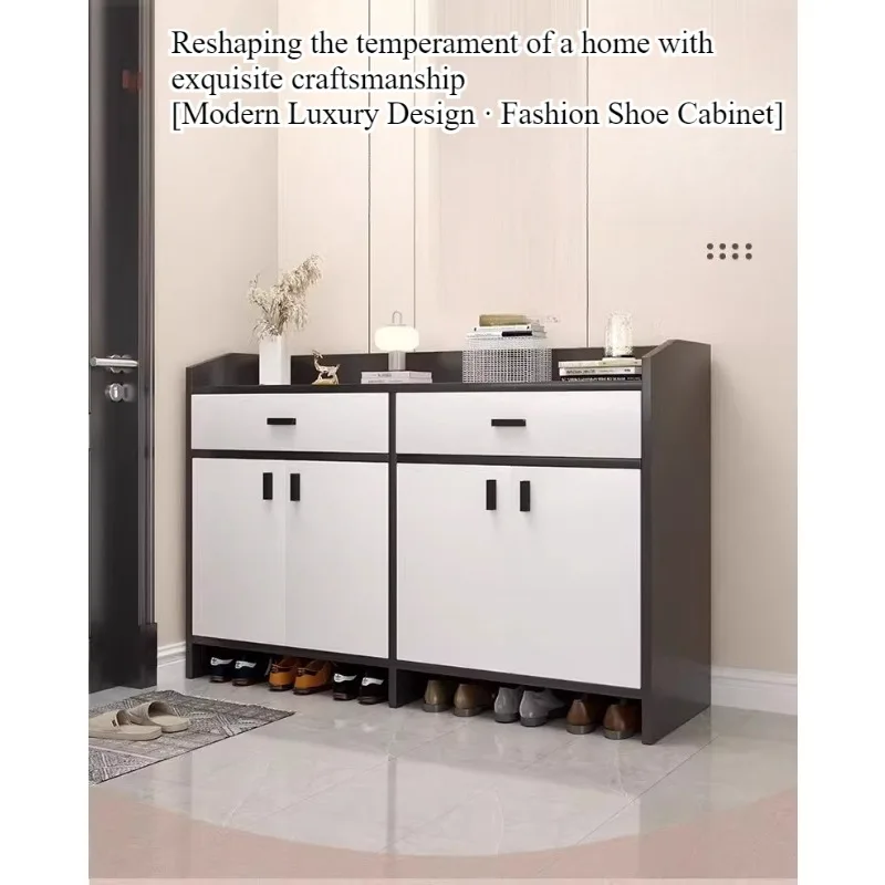 Shoe cabinet, home door storage cabinet, integrated wall new entrance cabinet, large capacity multi-layer shoe rack ack