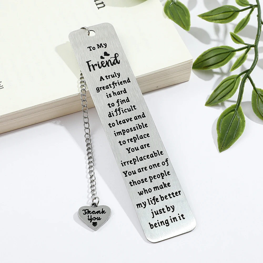 

Вдохновляющая металлическая закладка на тему дружбы — «Моему другу», дизайн сердечносоделения, теги для чтения, подарок лучшему другу,