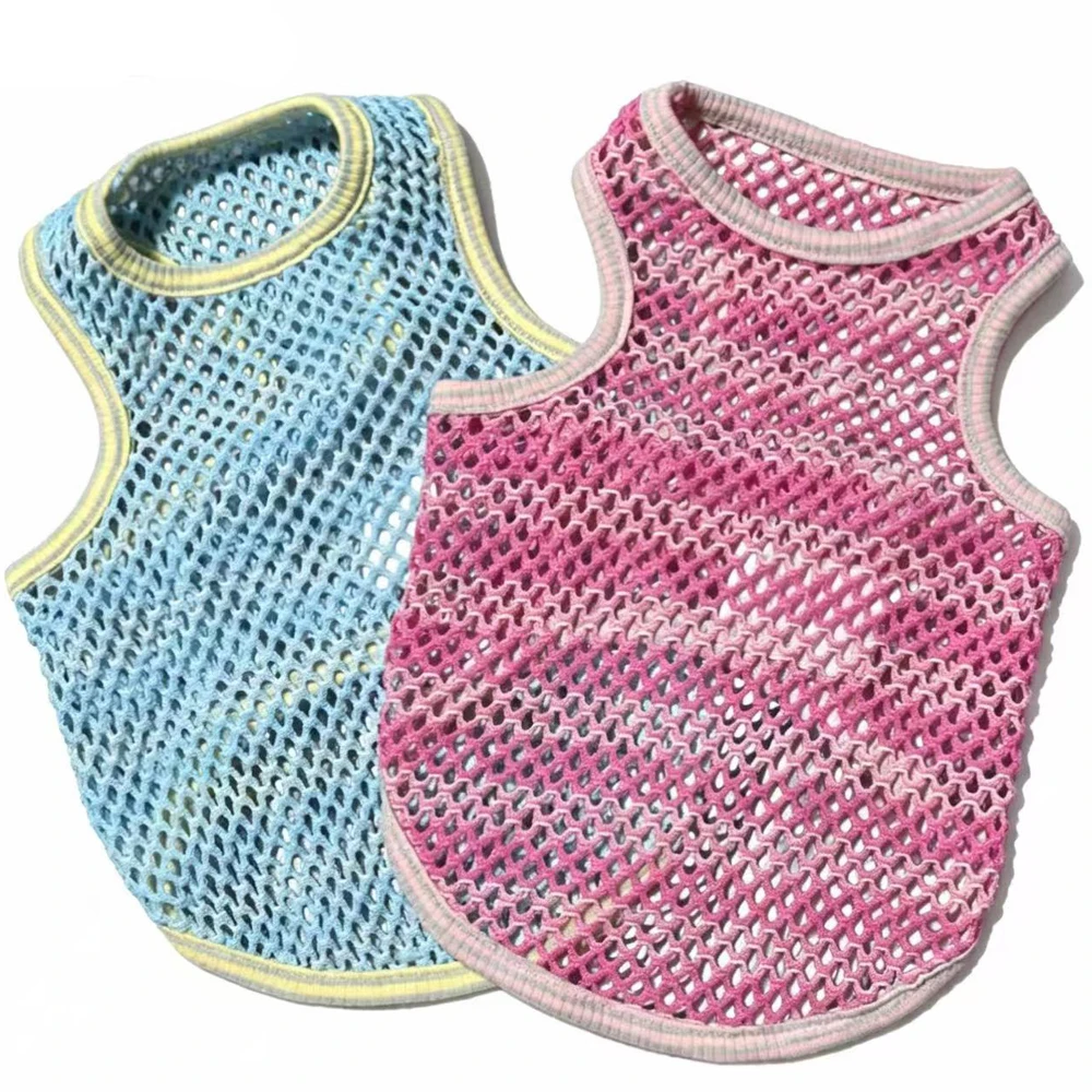 Camiseta verano Dachshund – Malla transpirable azul y rosa - imagen 2