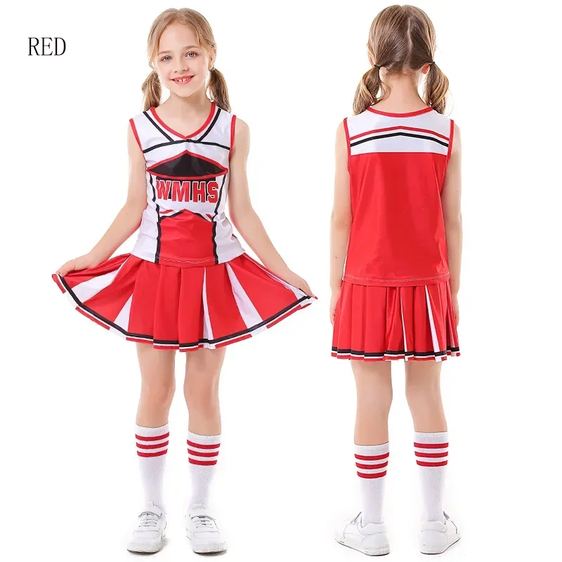 2025 Halloween Costume Women Schoolgirl Cosplay Uniform Girl Sexy Gleeing Cheerleading Outfit Role Playing Party Halloween