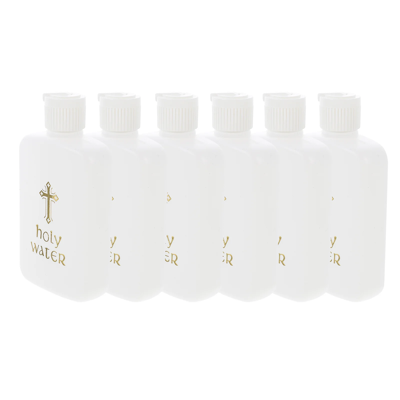 6 Pcs Holy Water Bottle Pitcher Baptism Holder Automatic Refillable Bottles Cross Easter Plastic Christian Gift Bride Catholic