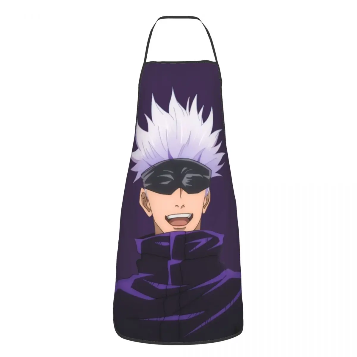 Unisex Satoru Gojo Jujutsu Kaisen Bib Apron Adult Women Men Chef Tablier Cuisine for Kitchen Cooking Anime Manga Baking