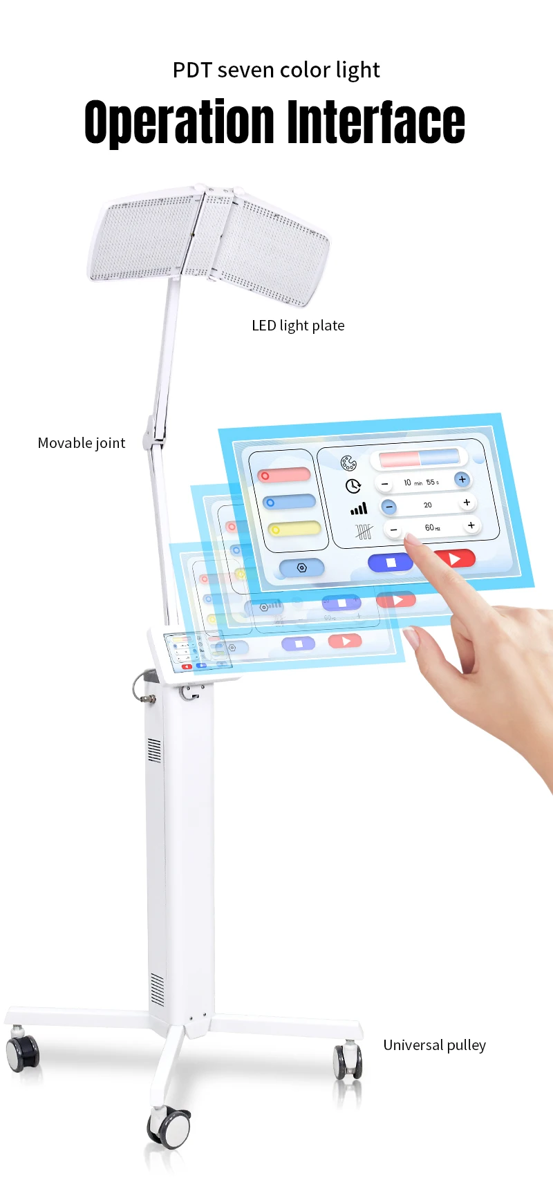2026  New Design 7 Color Lamp Hair Color Therapy Rejuvenation Lamp Face PDT Light Emitting Diode   Machine