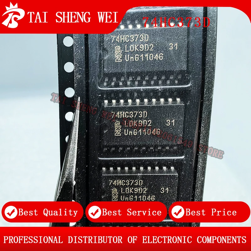 10pcs, brand new original 74HC373 printing, 74HC373D SN74HC373DWR SMD SOP-20 latch IC chip
