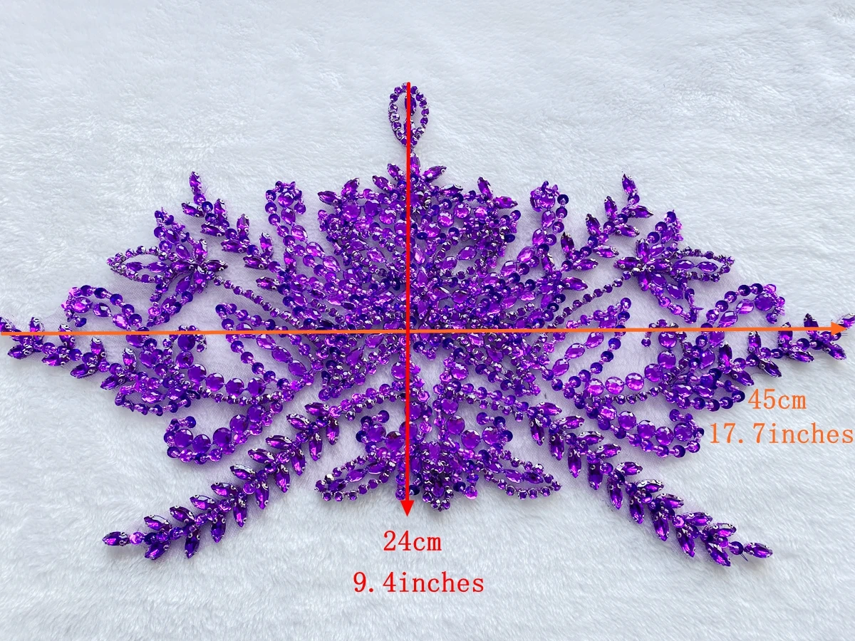 14 Color Luxury Handmade Sequin Waist Material Apparel Decoration Beaded Crystal Crown Belt Fabric Tulle Dress Accessories