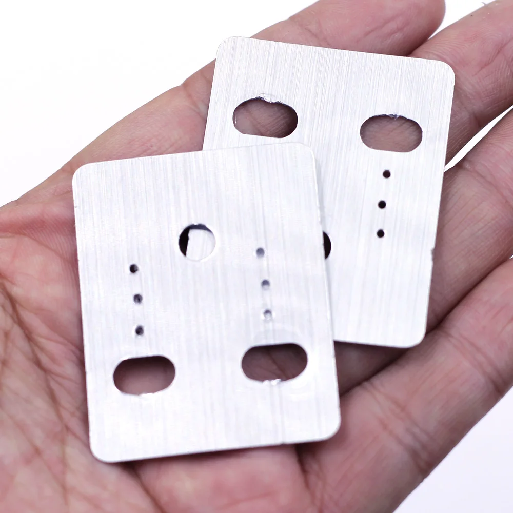 1000Pcs Wholesale Silver Tone Plastic Fashion Jewelry Ear Hooks Earrings Display Cards 48x38mm