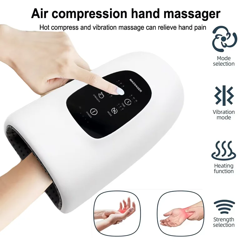 

Hand Massager 360° All-Round Hot Compress Massage to Relax And Relieve Finger Joint Pain Multi-Level Adjustable Massage Tool