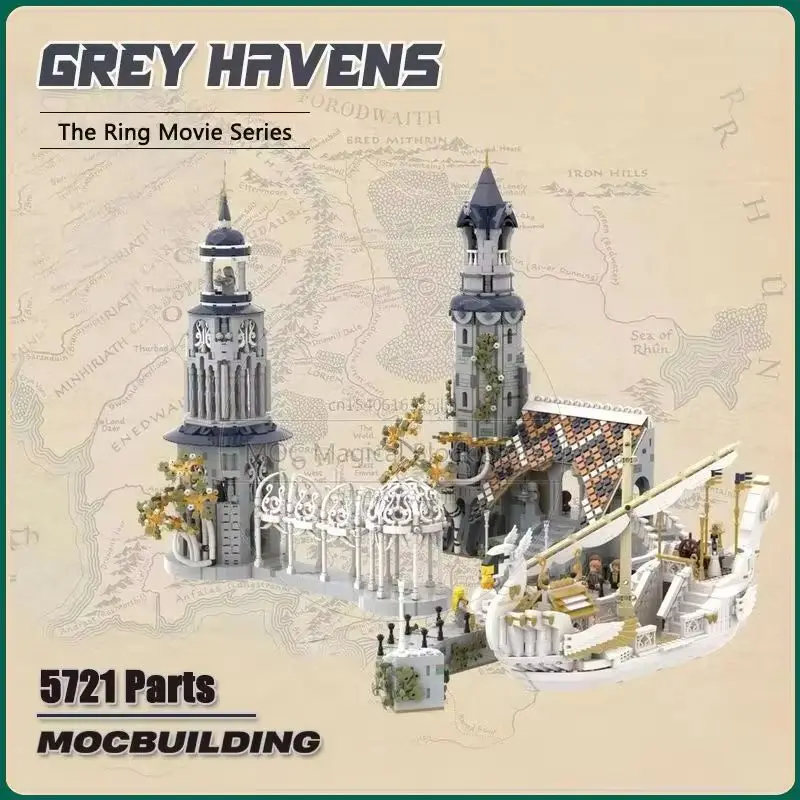 

Серые Габены MOC Строительные Блоки UCS Кольца Фильм Сцена Технология Кирпичи DIY Сборка Коллекция Игрушек Дисплей Рождественские Подарки