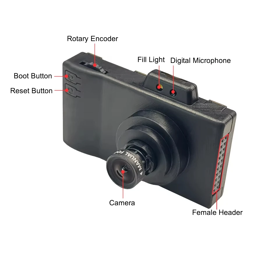 لوحة تطوير رؤية AI مقاس 1.54 بوصة LCD ESP32-P4-EYE Edge