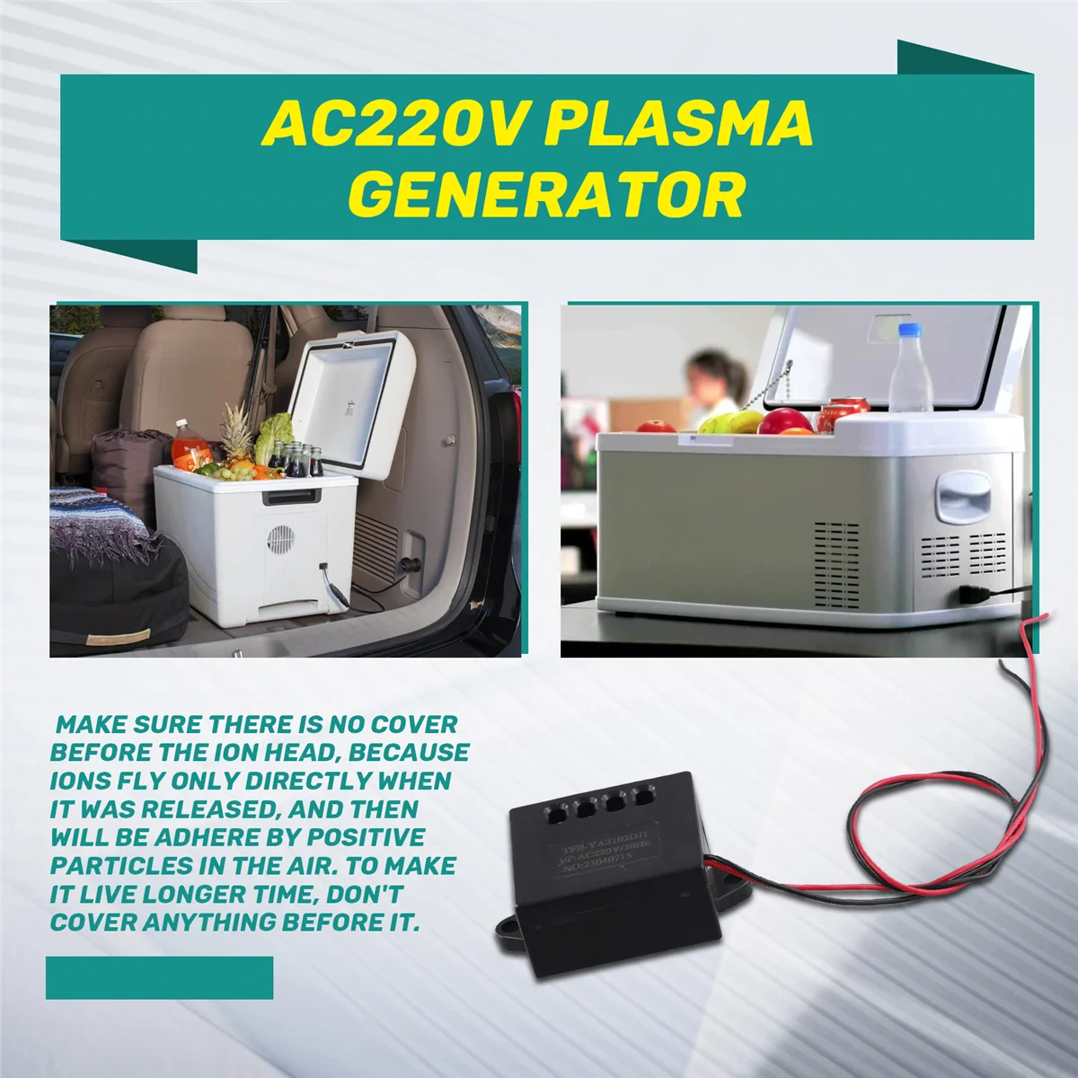 A26P TFB-Y102Dj1 AC220V TUV/CE Cold Plasma Ion Generator for Food Freshing Refrigerator