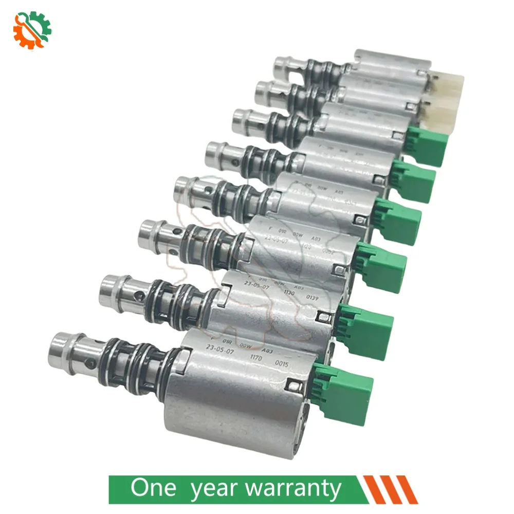 

New 0AM DQ200 DSG Transmission Oil Pressure shift Solenoid Set 8PCS For Audi VW Skoda Seat Passat FWD Dual Clutch 0AM325473