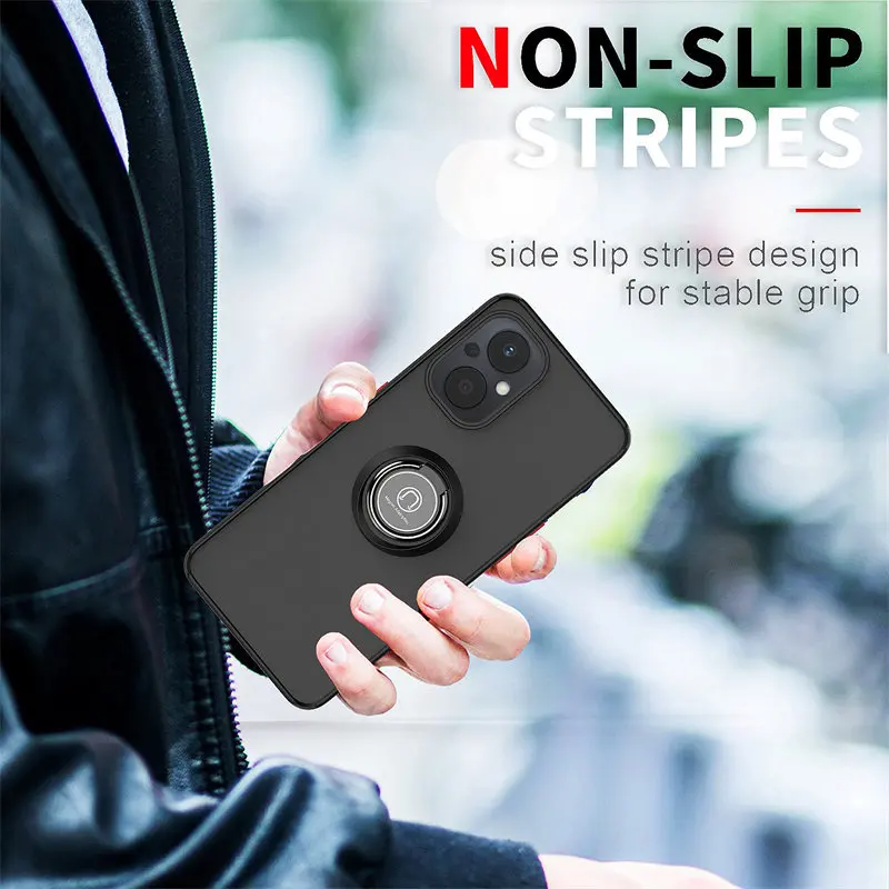 Oneplus Nord N20 5G GN2200 حافظة مقاومة للصدمات المغناطيسي حامل حلقة درع ماتي الغلاف الصلب قضية الهاتف ل Oneplus Nord N20 5G CPH2459