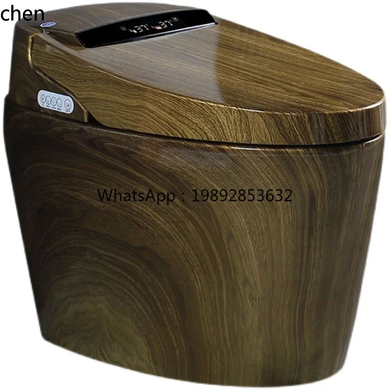 LYY new wood grain smart toilet integrated automatic no water pressure electric voice toilet