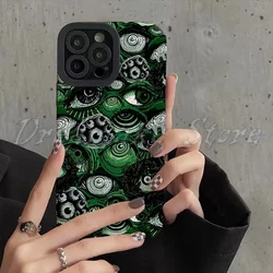 Green Evil Eyes Phone Case for Iphone 11 Pro Max Iphone 16 Pro Max Iphone 13 Pro Max Iphone 14 Pro Max Iphone 15 Pro Max Case