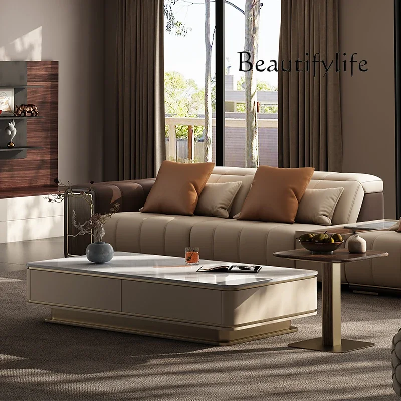 

BJ Italian Light Luxury Coffee Table Villa Luxury Living Room Designer Home Modern Simple Combination Coffee Table