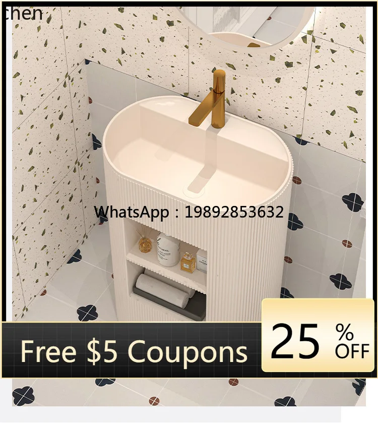 

Умывальник ABB: интегрированная тумба-умывальник для туалета, дизайнерский, овальный, для гостиниц и отелей, на колонне