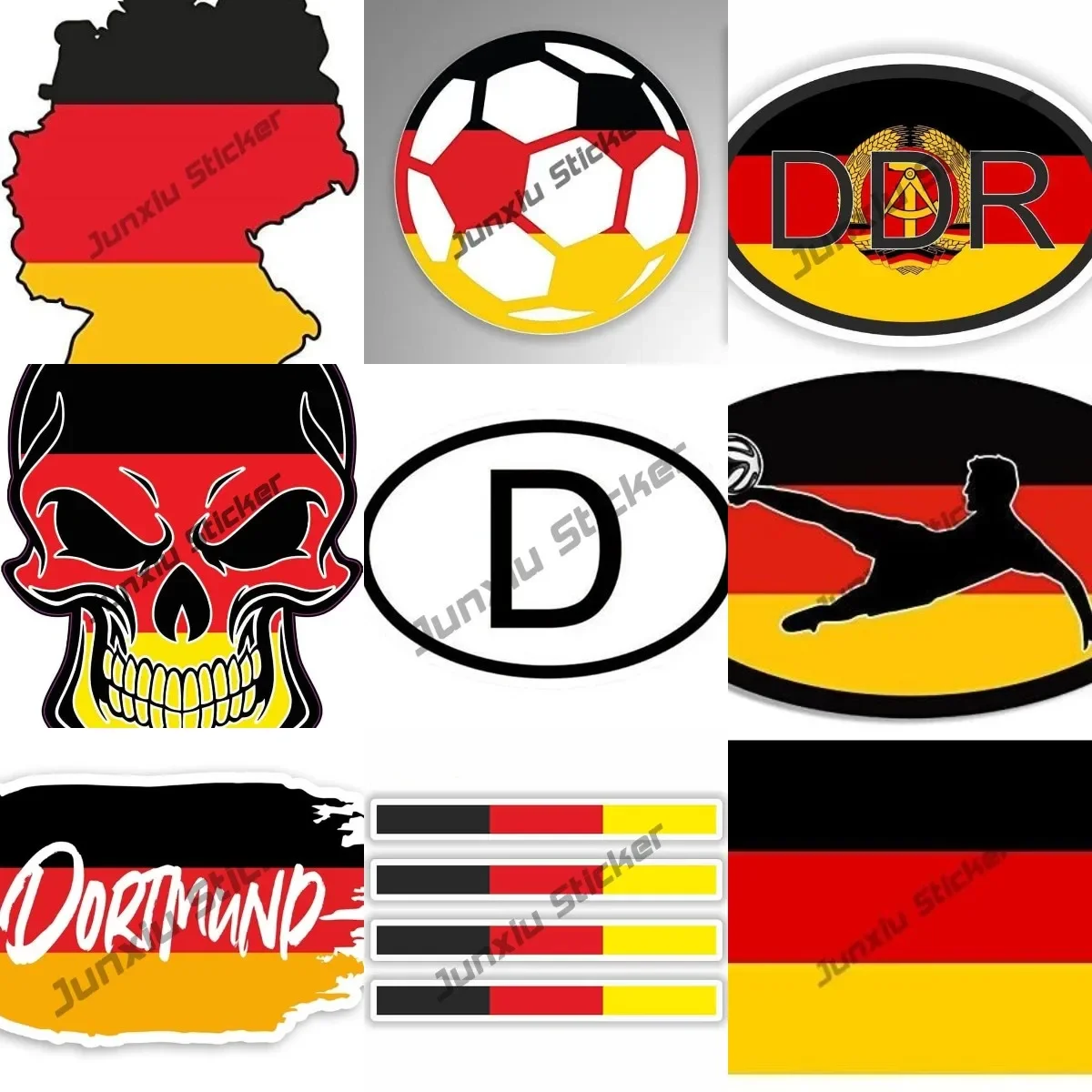 

Germany Flag Stickers German DDR Decal City Shield Seal StickersDecal Cover Scratches Car Accessories Decoration Exterior Decals