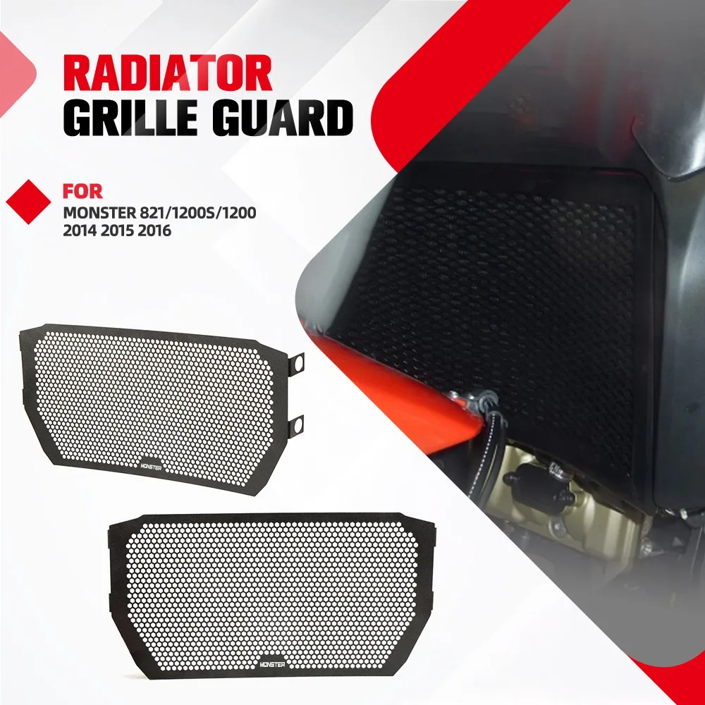 

Motorcycle CNC Radiator Grill Cover Motorbike Engine Protector Cover Protector For DUCATI MONSTER 821/1200S/1200 2014 2015 2016