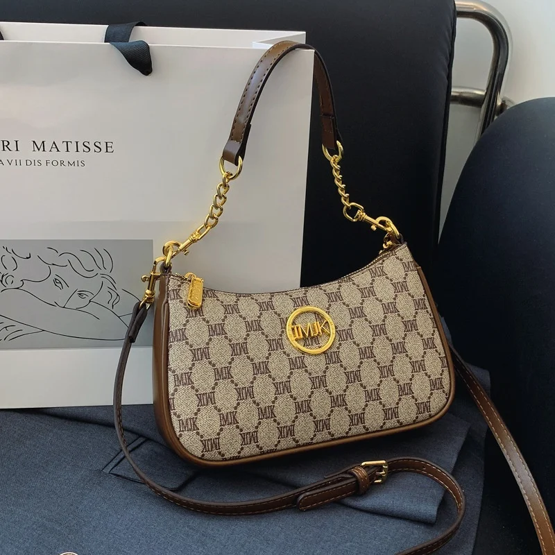 حقيبة يد كلاسيكية على الطراز العتيق، حقيبة كتف نسائية بحزام قابل للتعديل، حقيبة حمل ملحقة متطورة