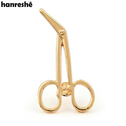 Hanreshe Silver Plated Surgical Pliers Medical Brooch Pins Metal Lapel Scissors Badge Jewelry Accessories for Women Doctor