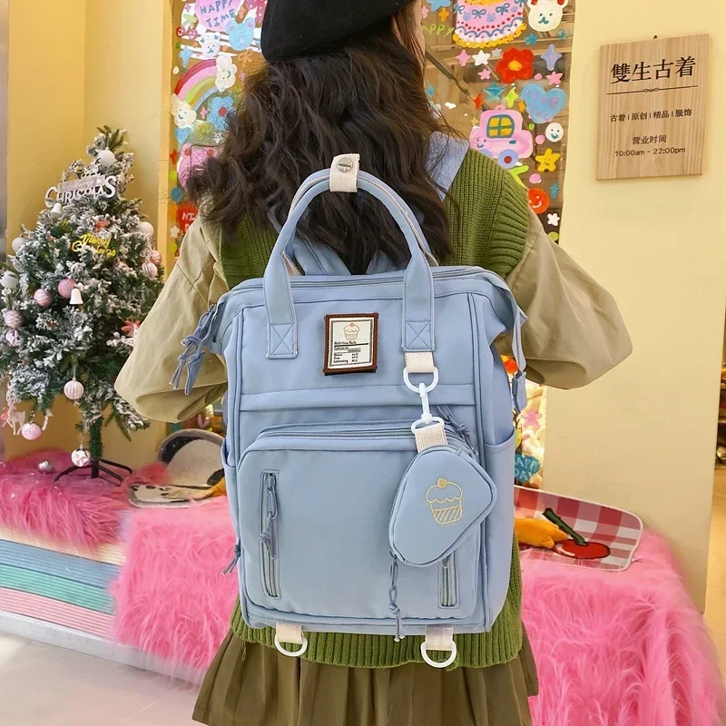 

Large Cpacity Double Zipper Multifunction Women Backpack School Bags Teenage Girls Student Shoulder Bag Laptop Backpack Cute