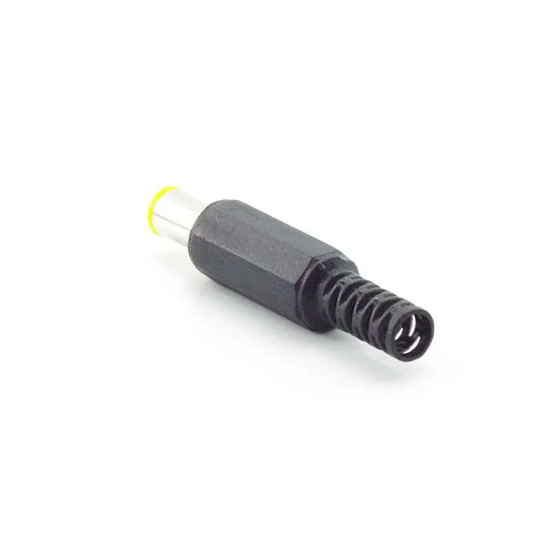 6.5mm x 4.4mm DC male Power Connector plug jack Adapter with 1.3mm Pin connector Yellow head 6.5 4.4 Male Welding Audio DIY a1