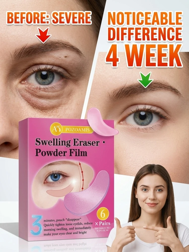 Pink Gel Under Eye Patches, Soothe The Look of Morning Puffiness, Tender Loose Eye Lid Appearance, Moisturizing Eye Area Skin Care Mask