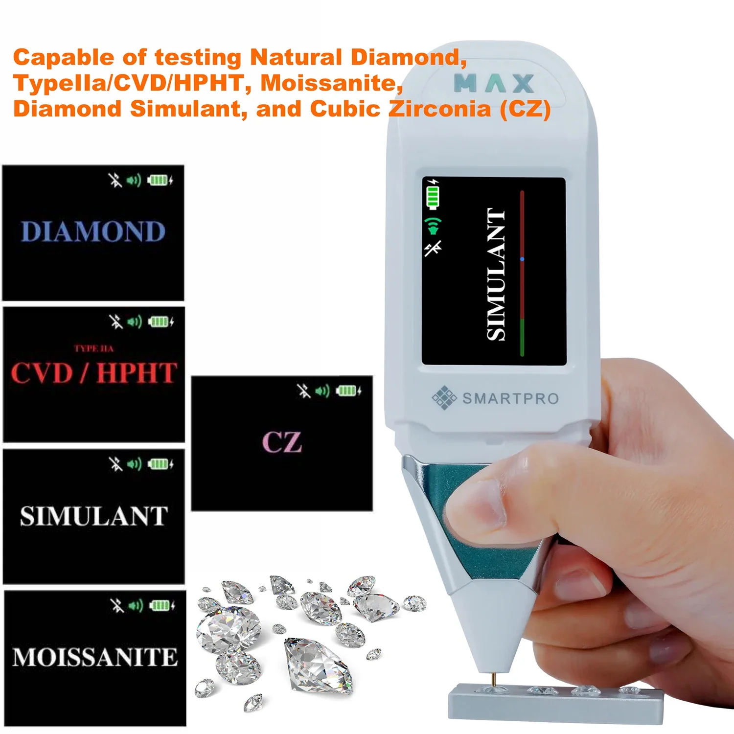 SmartPro Max 5 In 1 Diamond CVD/HPHT Zirconia Moissanite Tester Ultimate Diamond Diamond Tester Smartpro Max All In One Tester