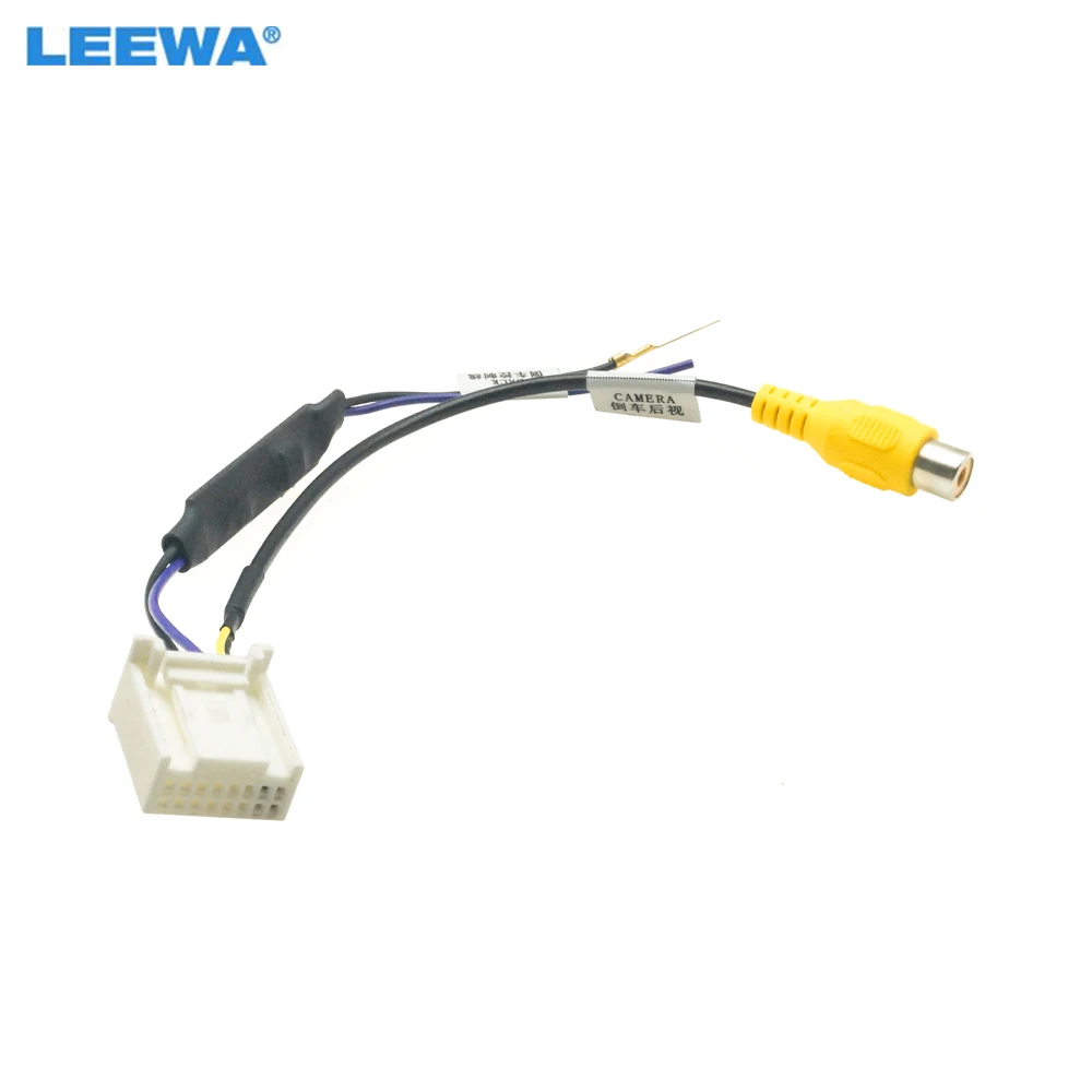 LEEWA 16-pin Car Reverse Camera Video Input Adapter Wiring Cable Use For Toyota Original Head Unit Retrofitting Reverse Camera