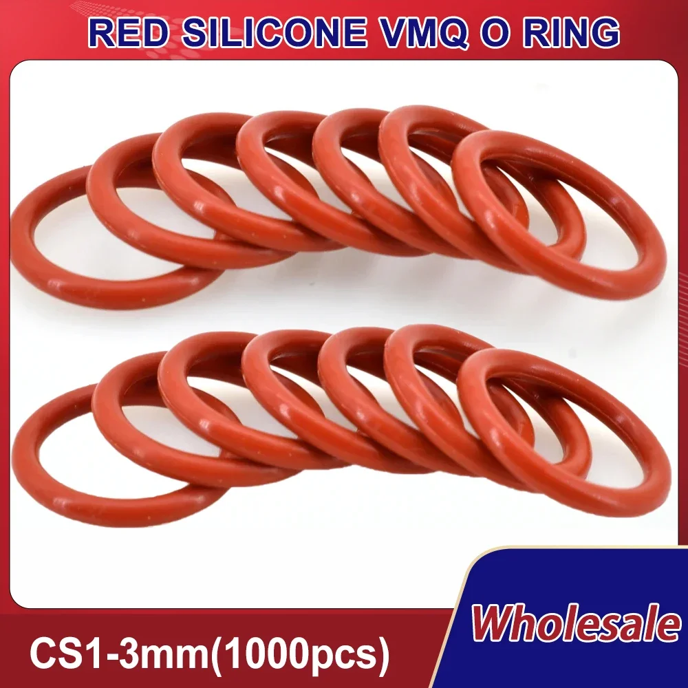 

Wholesale CS2mm OD9mm-13mm Red O Ring Silicone VMQ Thickness Washers Gasket Sealing Waterproof Insulated Rubber Silicon o-rings