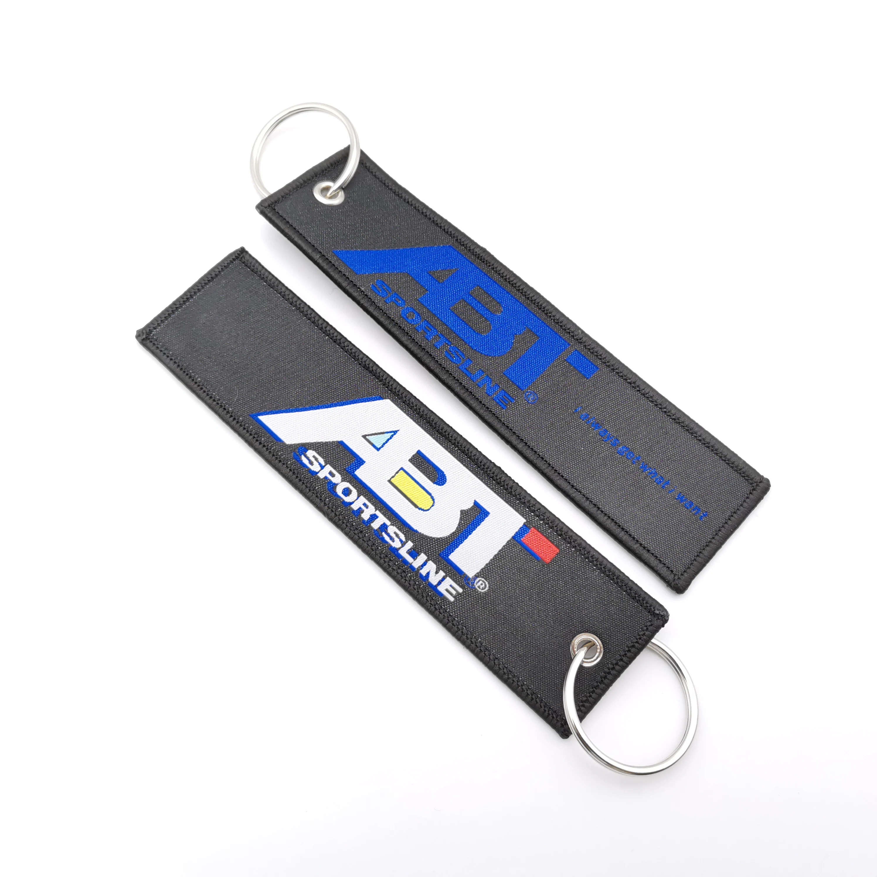 

JDM Style Logo Racing Culture Fabric Double Embroidery Car Auto Keychain Keyring Personality Fashion Cloth Key Tag Accessories