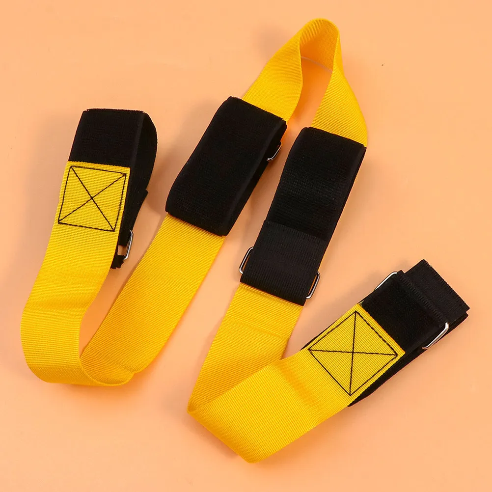 

1Pair Outdoor Teamwork Training Webbing Belt Sturdy Nylon Footsteps Game Belt for Limb Development and Group Collaboration