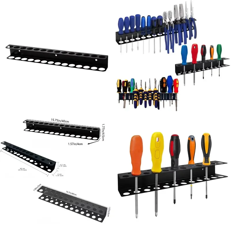 for Hardware Tool Storage Rack Multi Size Steel Wall Mounted Screw Tool Holder