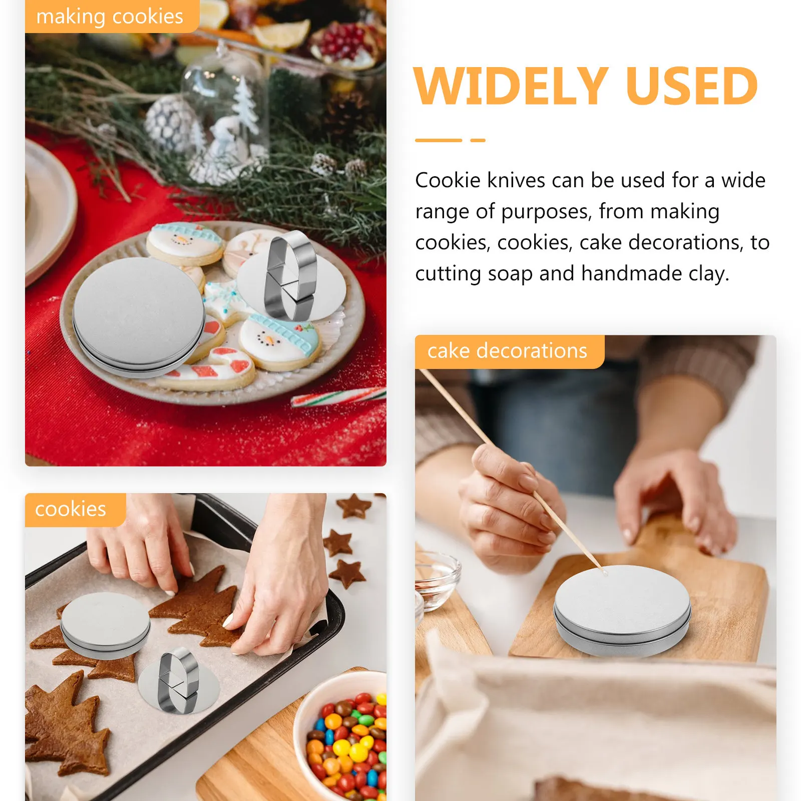 

Набор форм для выпечки сахарных печений из нержавеющей стали, гибкий и безопасный кухонный инструмент для выпечки кексов, тортов, шоколада, печенья, десертов