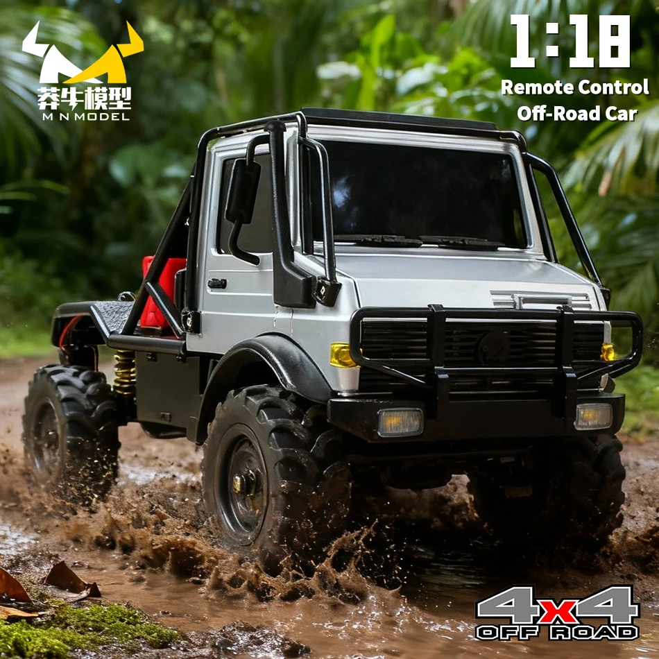 

MN MODEL 1:18 4X4 U4000 Alloy RC Professional Special Off-road Car All Terrain Vehicle Climbing Truck Rock Crawler Toy for Adult