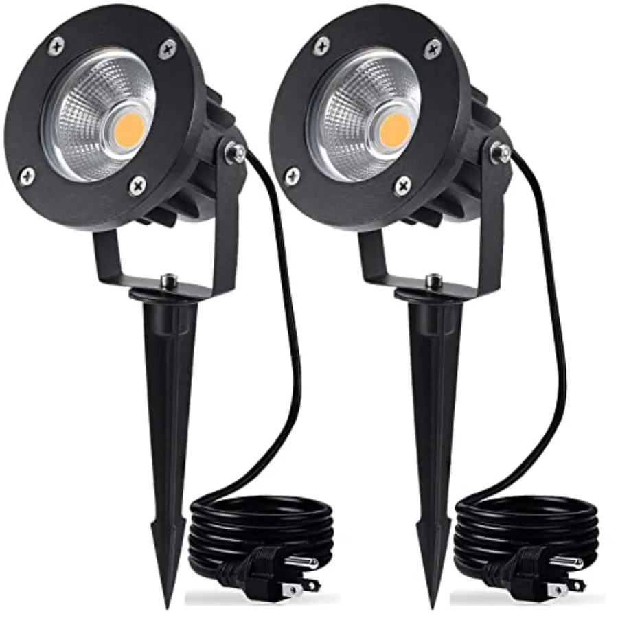 

20W LED Landscape Lighting Outdoor Spotlight 120V AC Waterproof Yard Spot Lights Outdoor with Stake for Tree Flag Lights 3000K