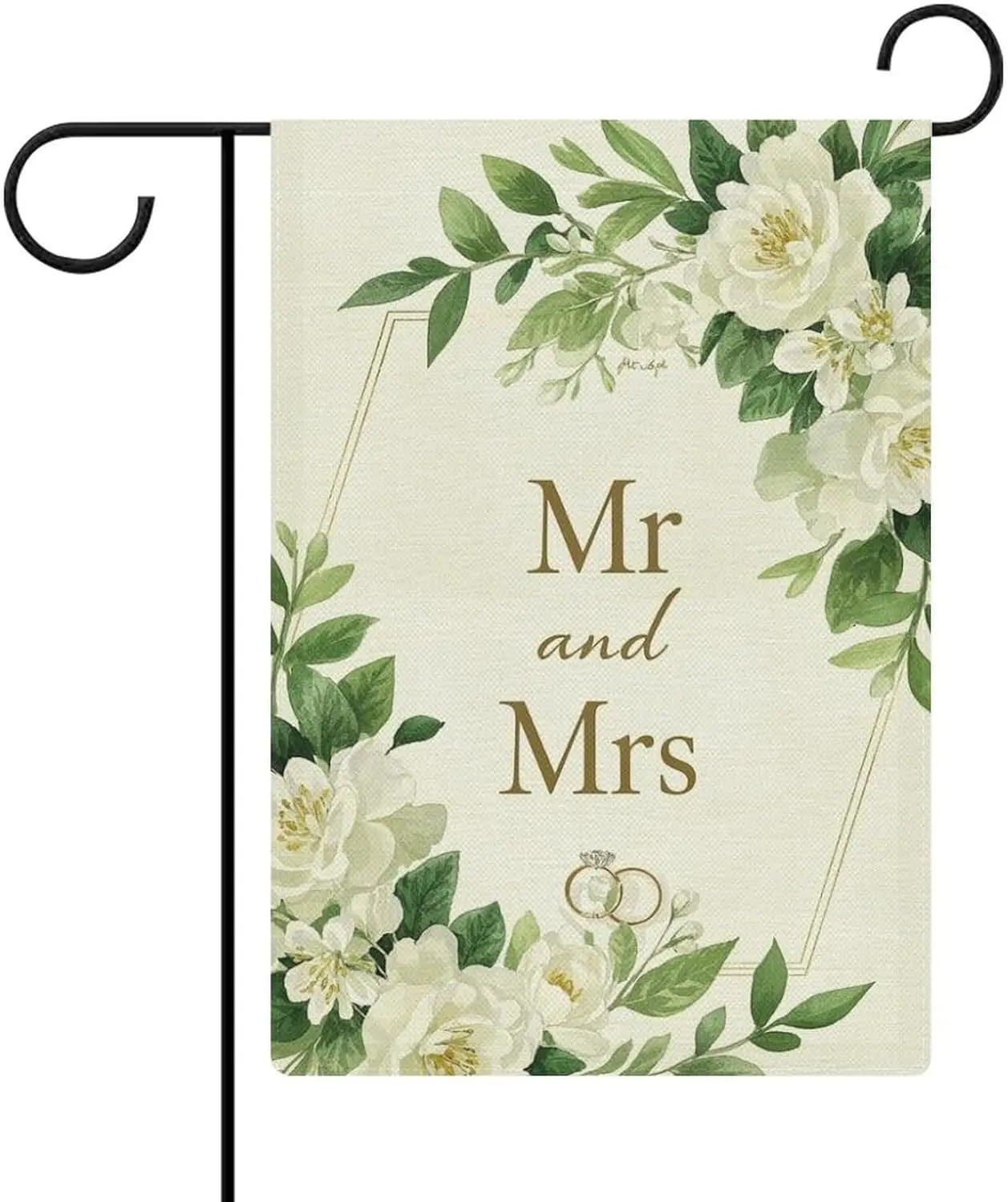 Mr And Mrs Wedding Garden Flag Double Sided 12 X 18 Inch Yard Flag, Small Flags for Outside Decorations YYQ GGO