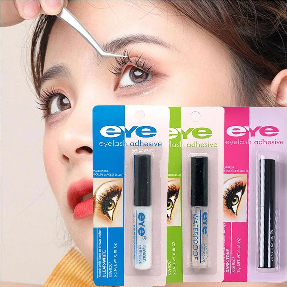 Waterdichte Sterke Zelfklevende Wimperlijm Snel Droog Geen Wimpers Helder Irriterend Verlengstuk Make-Up Zwarte Wimpers Valse Kleur N5c6