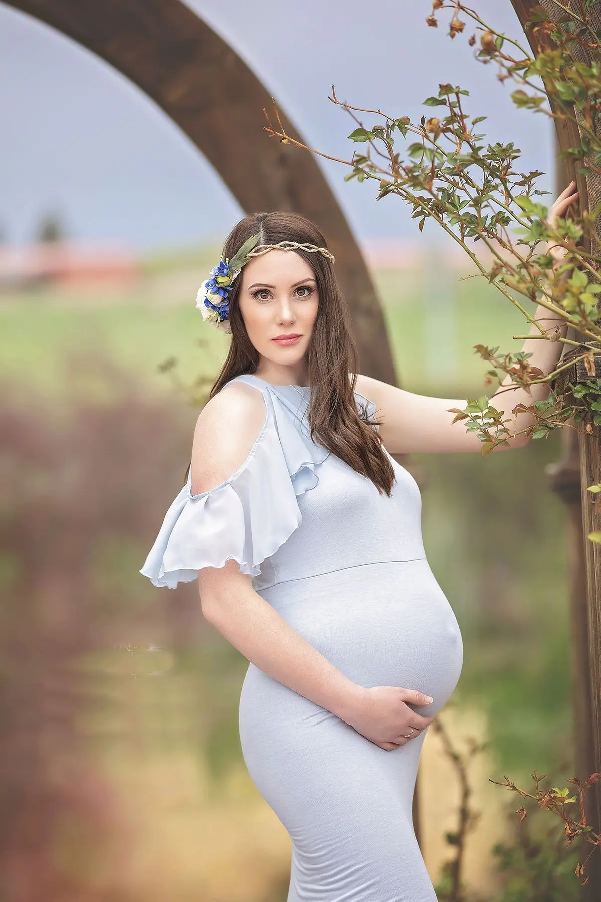 

New Maternity Dress For Photography Beautiful Maternity Photography Long Dress Sides Slit Long Train Pregnancy Photo Shoot Dress