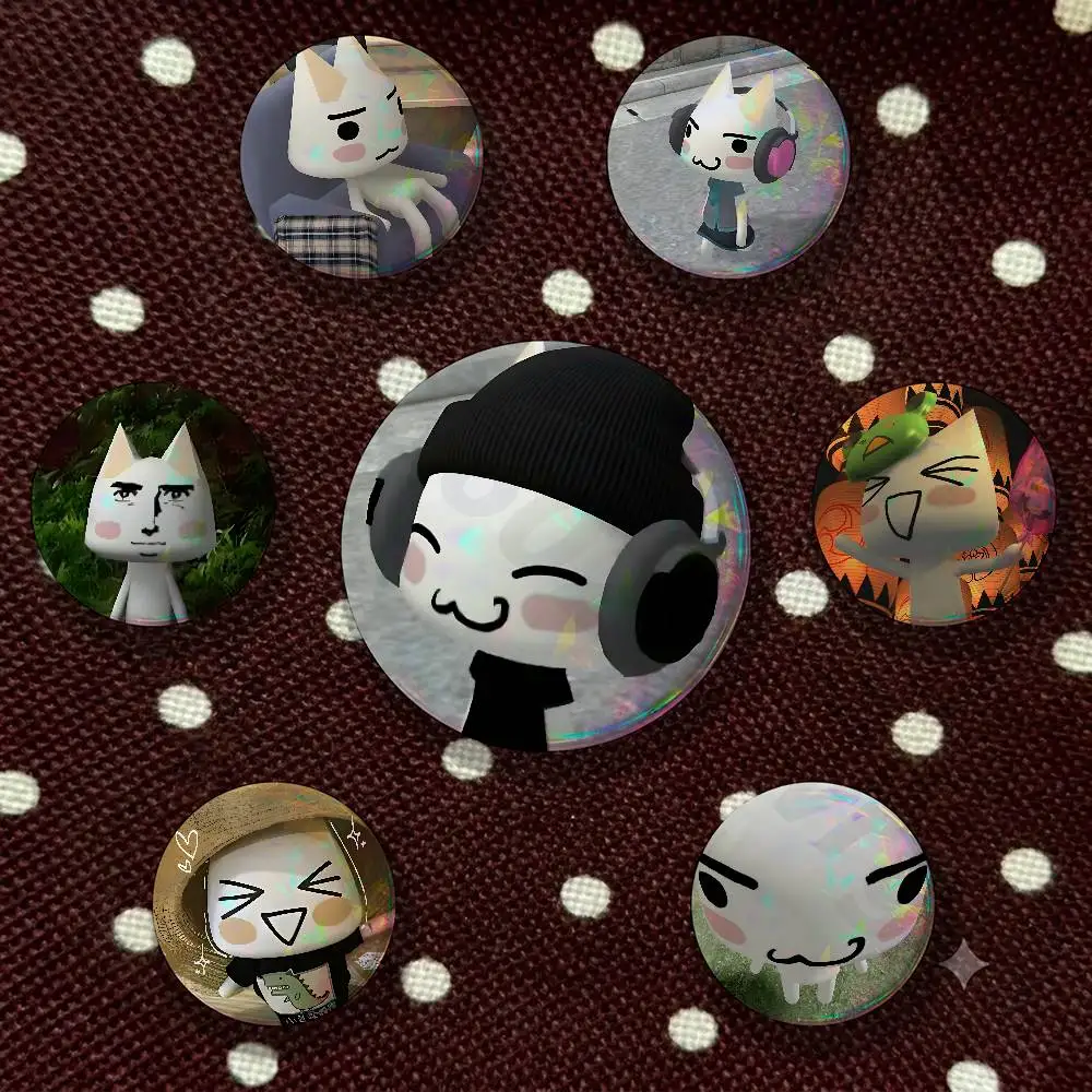 Inoue Cute T-Toro 25mm 75mm 44mm 58mm 32m Coin Badges Personalized Handmade Round Brooches Pins Accessory
