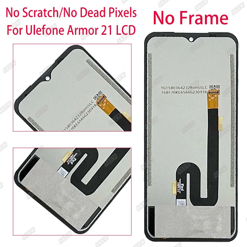 6.58 "oryginał dla ULEFONE Armor 21 wyświetlacz LCD nowy ULEFONE Armor 21 ekran dotykowy Armor21 montaż Digitizer części zamienne — zdjęcie produktu 3