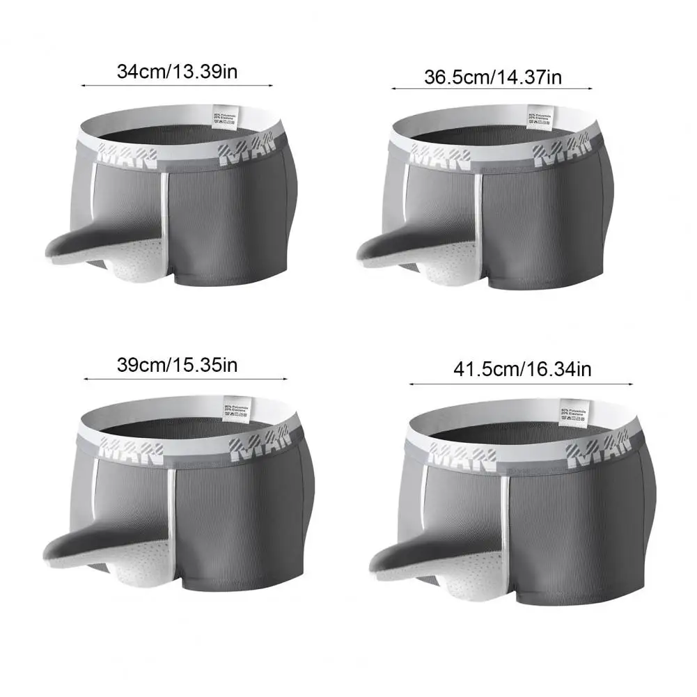 Quick-dry Boxer Briefs Wide Waistband Boxers Men's Ice Silk Boxer Underwear Wide Waistband Non-slip Shorts Separate for Daily