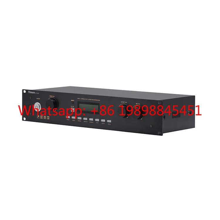 Thinuna KP-300 KTV Digital Echo Effect Processor, Professional Karaoke Pre-effector for Theater Sound Decoding