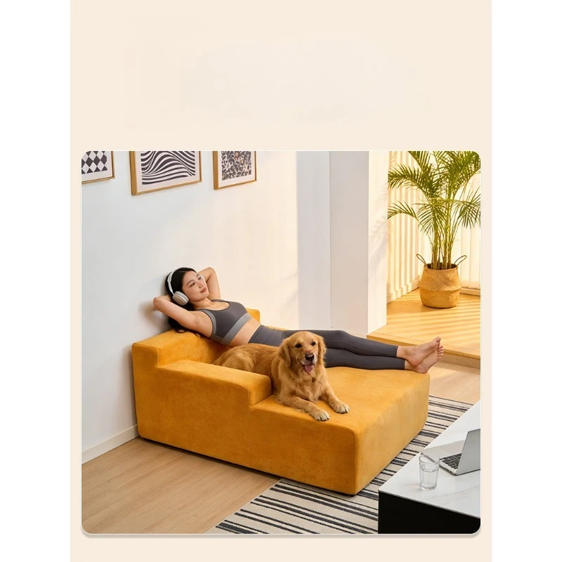 Sofa single flannel reclining movable simple modern lazy sofa